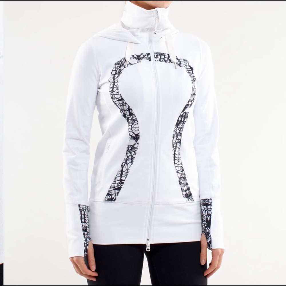 Lululemon stride jacket - white and black